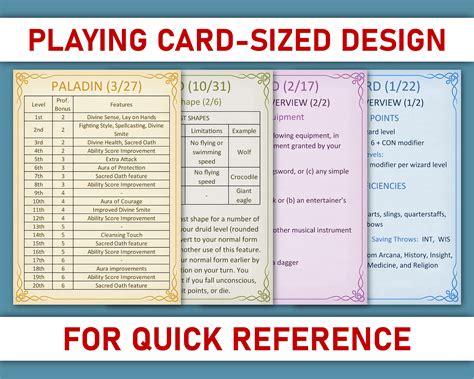 Print Ready D D Class And Race Cards Deck Pdf 300 Cards With Original Art And Complete Srd5 1 Information