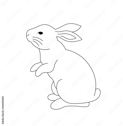 Rabbit Outline Standing Easy