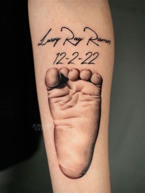 Realistic Baby Foot Tattoo Baby Footprint Tattoo Baby Feet Tattoos
