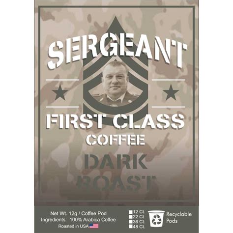 Recyclable Custom Coffee Pods Sergeant First Class Coffee