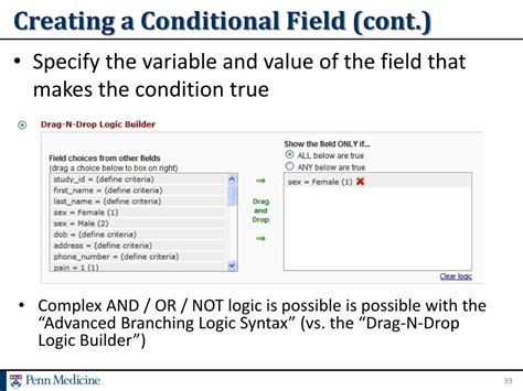 Redcap Conditional Logic Examples
