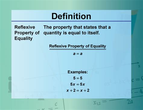 Reflexive Property of Equality Explained Simply