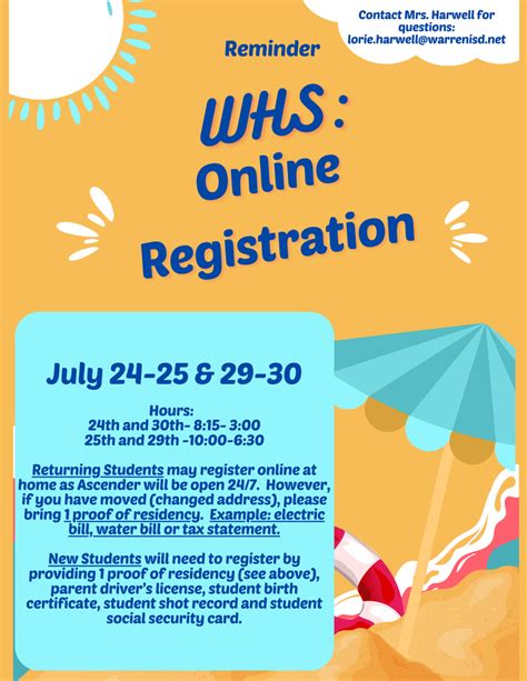 Registration Warren Independent School District