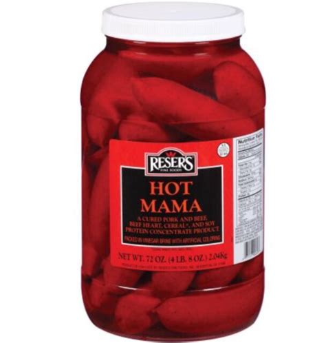Reser Amp 39 S Hot Mama Pickled Sausage 48 Oz 3Lbs 3 Lbs Resers Hot Sausage Ebay