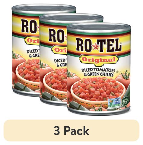 Rotel Mild Diced Tomatoes With Green Chilies 10 Oz 3 Cans Ebay