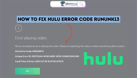 Rununk13 Hulu Error