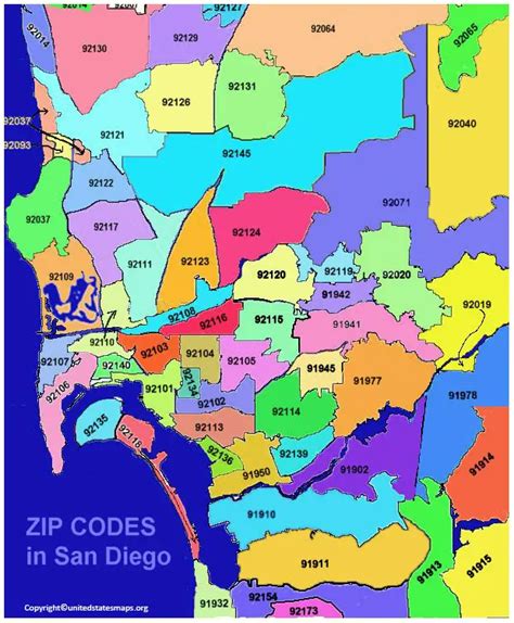 San Diego Ca Zip Code Map 41 Zip Codes Us Map Guide