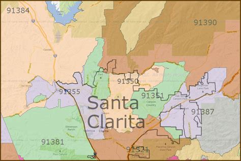 Santa Clarita California Zip Codes Map And Full List