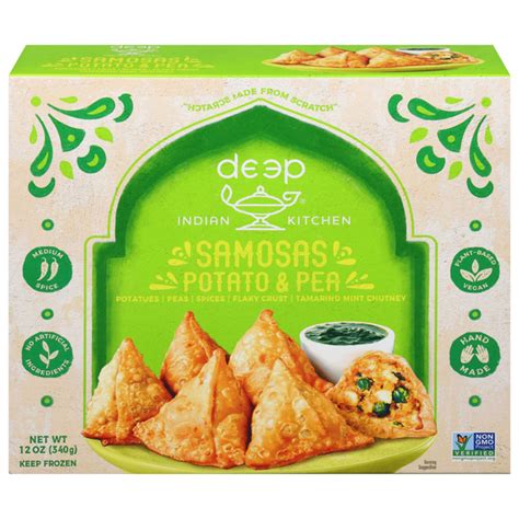 Save On Deep Indian Kitchen Medium Spice Potato Pea Samosa Frozen Meal Order Online Delivery Stop Shop