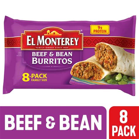 Save On El Monterey Beef Amp Bean Burritos Family Pack 8 Ct Frozen Save On El Monterey Beef Amp Bean Burritos Family Pack 8 Ct Frozen
