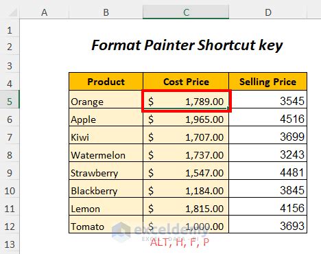 Shortcut Key To Use Format Painter In Excel Shorts Shortcut Key To Use Format Painter In Excel Shorts