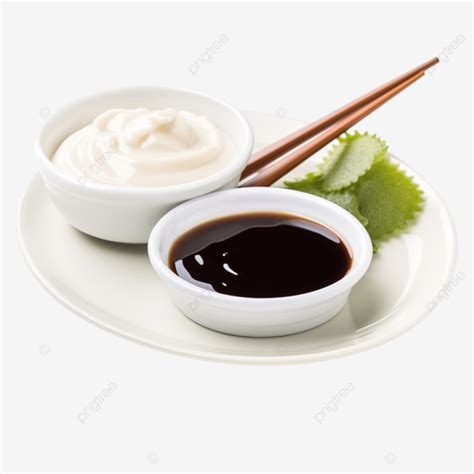 Shoyu Sauce And Wasabi Japanese Food Sauce Soy Sushi Png Transparent