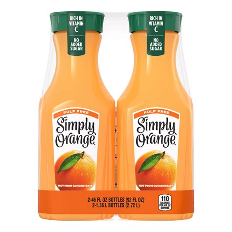 Simply Orange Pulp Free Orange Juice 2 Pk 52 Fl Oz Openbax