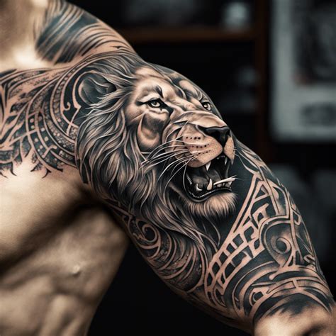 Sleeve Tattoo Lion