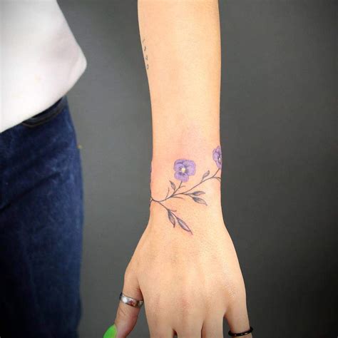 Small Floral Wrist Tattoos