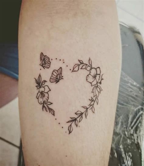 Small Heart With Flowers Tattoo Best Flower Site