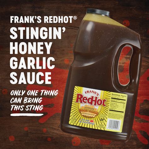 Snapklik Com Franks Redhot Stingin Honey Garlic Sauce 1 Gal One