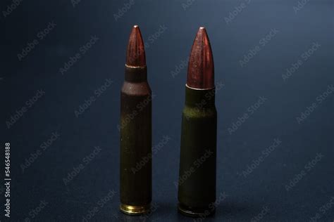 Soviet Cartridge 7 62X39mm And Nato 5 56X45mm Stock Photo Adobe Stock