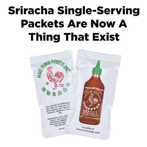 Sriracha Single Serving Packets Is Available Now Ateriet Sriracha Single Serving Packets Is Available Now Ateriet