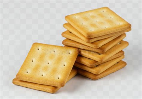 Stack Square Crackers Isolated Transparent Background Stock Photos Stack Square Crackers Isolated Transparent Background Stock Photos