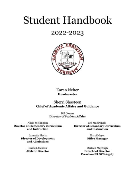 Student Handbook 2022 2023
