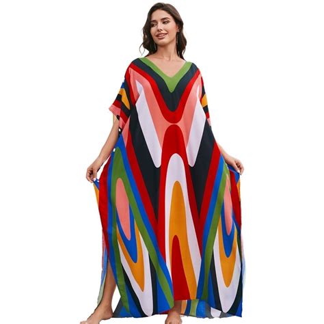 Sunforyou Caftans Plus Size Loungewear Kaftan Dresses Lightweight Moo