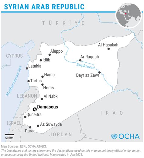 Syrian Arab Republic Location Map 2025 Ocha