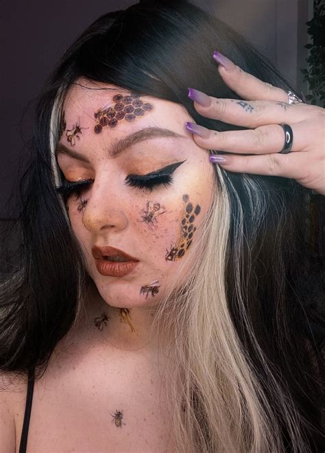 Temporary Face Tattoo Cute Small Flowers Womens Tattoos Face Stickers Eye Makeup