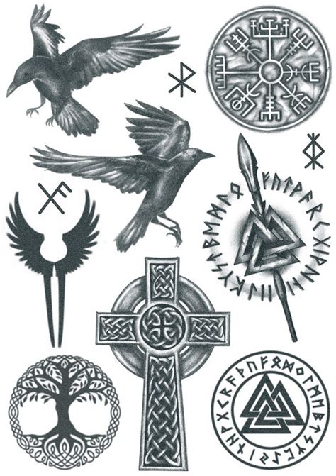 Temporary Tattoo Traditional Norse Tattoos