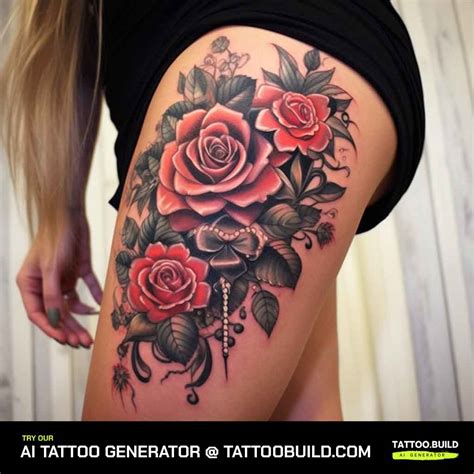 Thigh Tattoos Women Flowers Tattoo Build