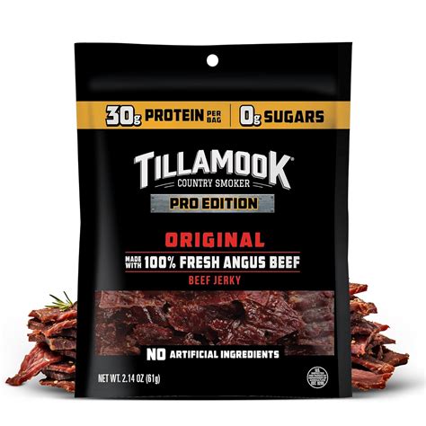 Tillamook Country Smoker Beef Jerky Zero Sugar Original Nutrition Facts
