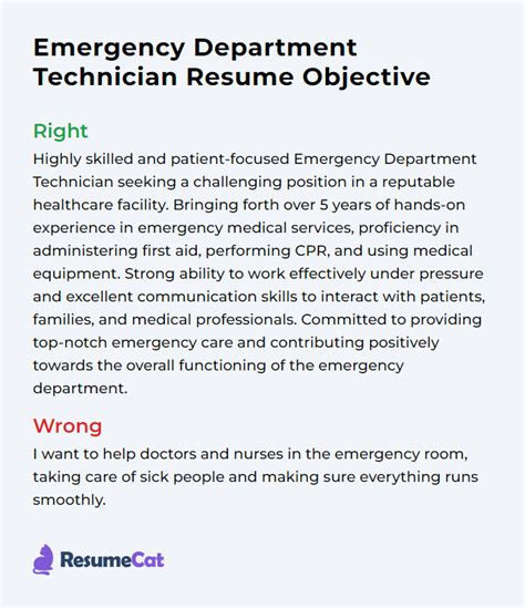 Top 18 Emergency Department Technician Resume Objective Examples Top 18 Emergency Department Technician Resume Objective Examples