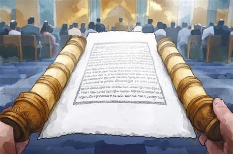 Torah Scroll Synagogue Service Judaism Religion Spiritual Symbol