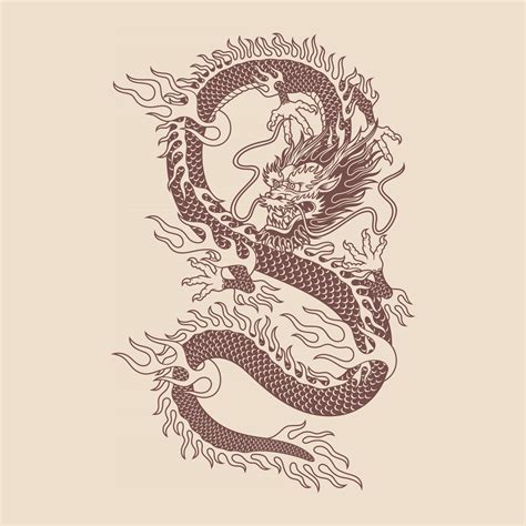 Traditional Asian Dragon Tattoo 2716970 Vector Art At Vecteezy