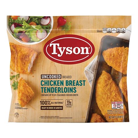 Tyson Breaded Uncooked Chicken Breast Tenderloins