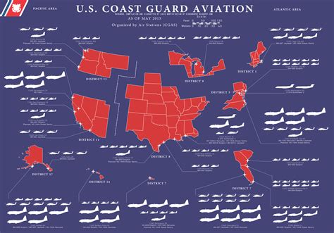 U S Coast Guard Aviation Districts And Air Stations Oc 3000X2000