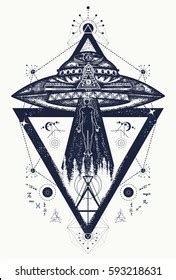 Ufo Aliens Kidnapped Person Tattoo Art Stock Vector Royalty Free 593218631 Shutterstock
