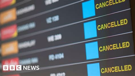 Uk Weather Travel Chaos For Airline Passengers As Flights Cancelled