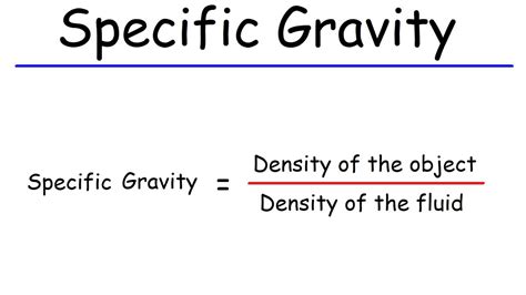 Essential Unit: Specific Gravity Measurement