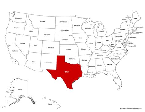 US Map with Texas Highlight: Geography Secrets