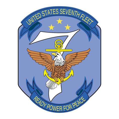 Vector Logo Of The United States Seventh Fleet Us Navy Stock Vector Illustration Of Armed Modern 253025680