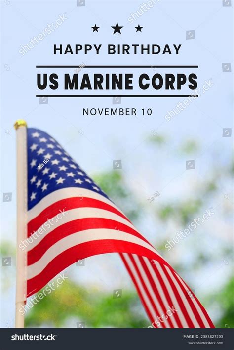 Vertical Greeting Card Us Marine Corps Stock Photo 2383827203