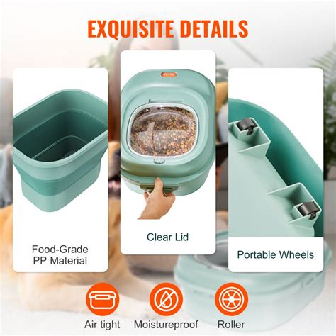 Vevor Collapsible Dog Food Storage Container 50 Lbs Capacity Large