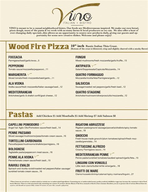 Vino Italian Bistro In Chesapeake Vino Italian Bistro 138 Battlefield