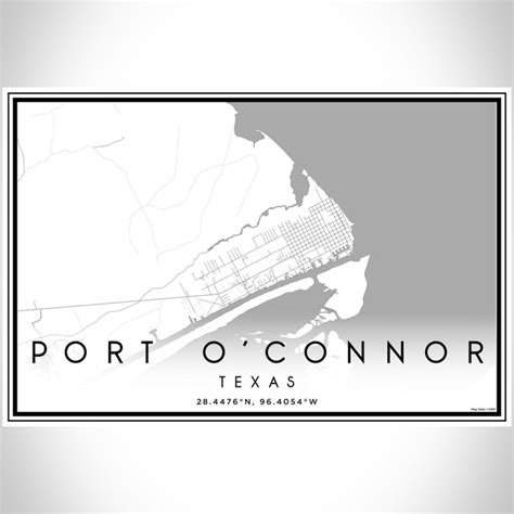 Vintage Port O Amp 39 Connor Texas Map Poster Port O Amp 39 Connor Tx City Road Wall