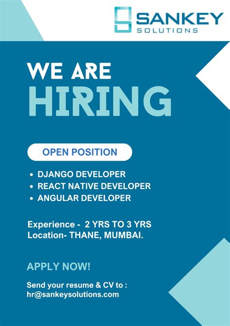 We Are Hiring If Interested Please Share Your Resume To Careers