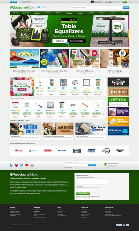 Webstaurant Store Ecommerce Website Design Gallery Tech Inspiration