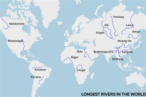 What Are The Longest Rivers In The World What Are The Longest Rivers In The World