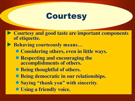 What Does Courtesy Mean