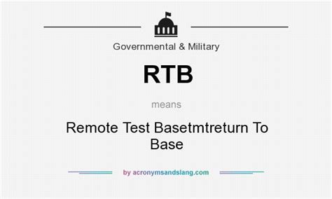 What Does Rtb Mean Definition Of Rtb Rtb Stands For Return To Base By Acronymsandslang Com
